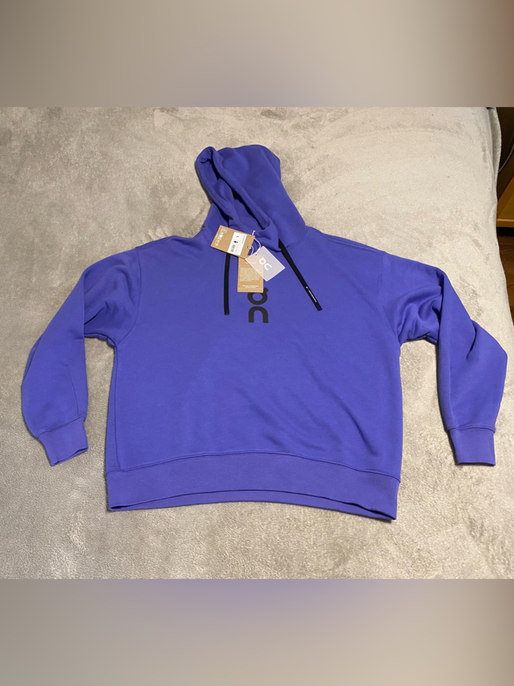 On Running Blue Club Hoodie with Black Logo NWT